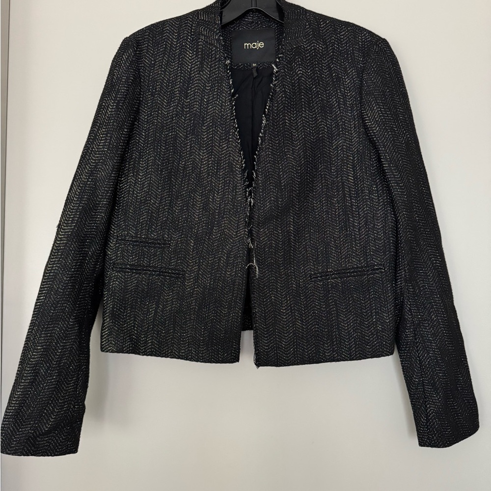 Maje Navy and Gold Women's Blazer
